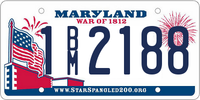 MD license plate 1BM2188