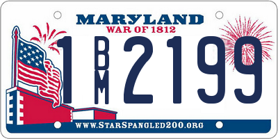 MD license plate 1BM2199