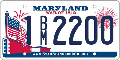 MD license plate 1BM2200