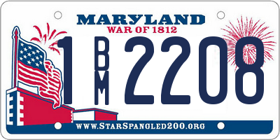 MD license plate 1BM2208