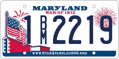 MD license plate 1BM2219