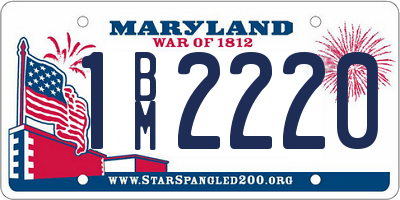 MD license plate 1BM2220
