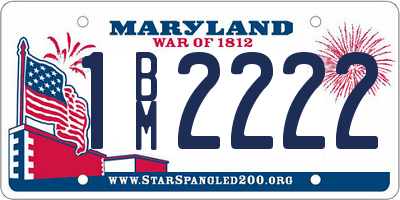 MD license plate 1BM2222