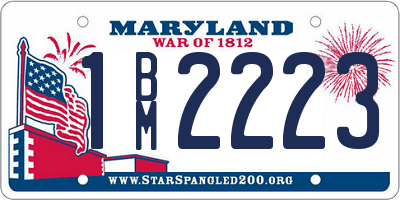MD license plate 1BM2223