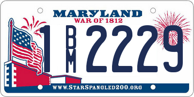 MD license plate 1BM2229