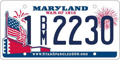 MD license plate 1BM2230
