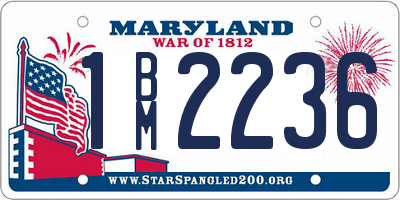 MD license plate 1BM2236