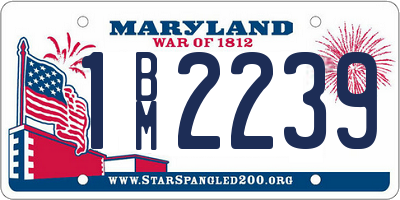MD license plate 1BM2239
