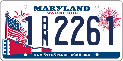 MD license plate 1BM2261