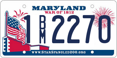 MD license plate 1BM2270