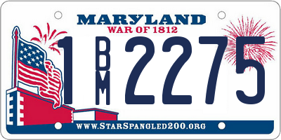 MD license plate 1BM2275