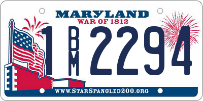 MD license plate 1BM2294