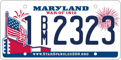 MD license plate 1BM2323