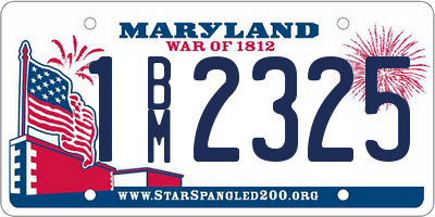 MD license plate 1BM2325