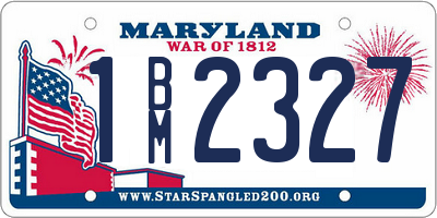 MD license plate 1BM2327