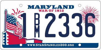 MD license plate 1BM2336