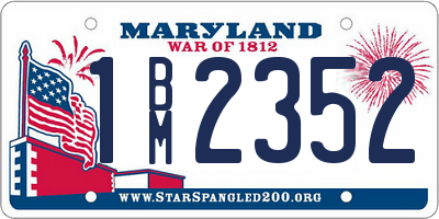MD license plate 1BM2352