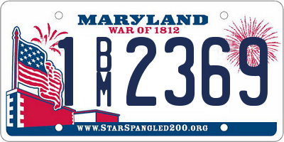 MD license plate 1BM2369