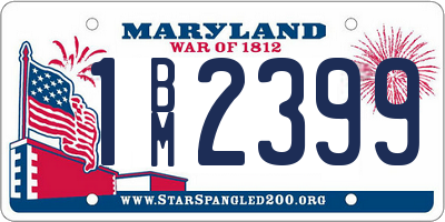MD license plate 1BM2399
