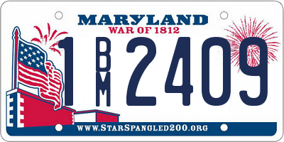 MD license plate 1BM2409