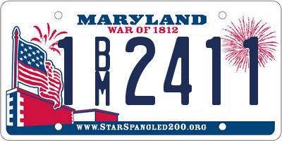 MD license plate 1BM2411