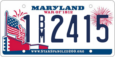 MD license plate 1BM2415