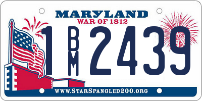 MD license plate 1BM2439