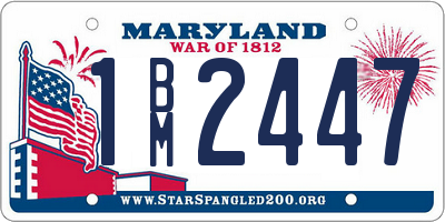 MD license plate 1BM2447