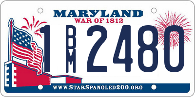 MD license plate 1BM2480