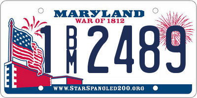 MD license plate 1BM2489