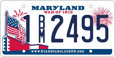 MD license plate 1BM2495