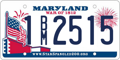 MD license plate 1BM2515