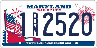 MD license plate 1BM2520