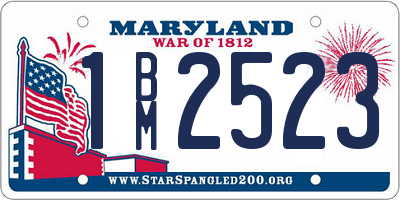 MD license plate 1BM2523