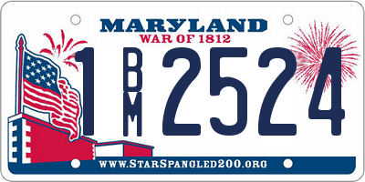 MD license plate 1BM2524