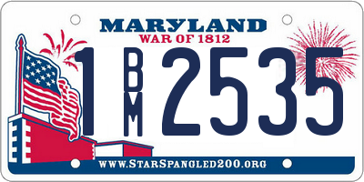 MD license plate 1BM2535