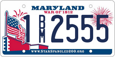 MD license plate 1BM2555