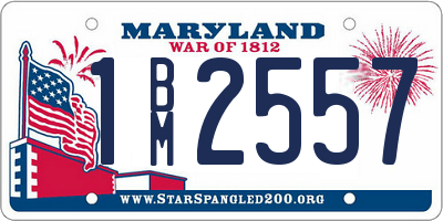 MD license plate 1BM2557