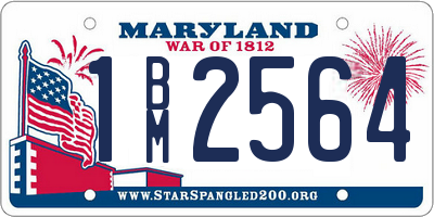 MD license plate 1BM2564