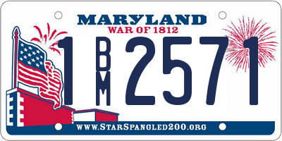 MD license plate 1BM2571