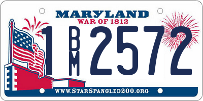 MD license plate 1BM2572
