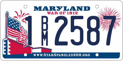 MD license plate 1BM2587