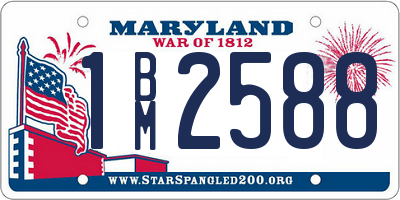 MD license plate 1BM2588