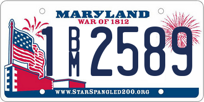 MD license plate 1BM2589