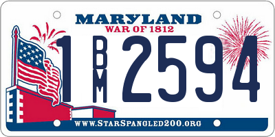 MD license plate 1BM2594