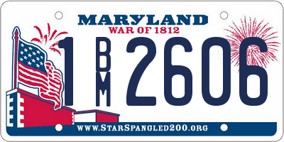 MD license plate 1BM2606