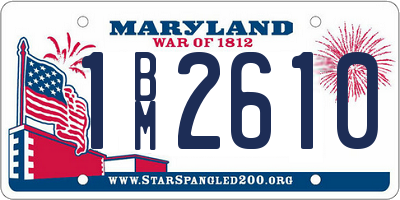 MD license plate 1BM2610