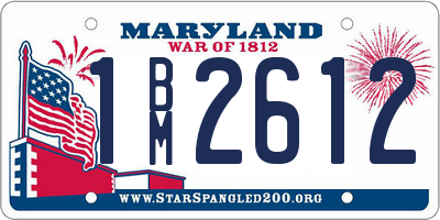 MD license plate 1BM2612