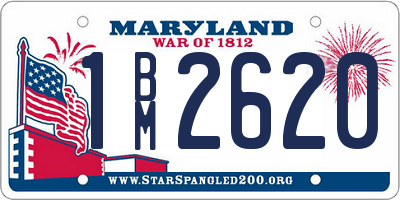 MD license plate 1BM2620