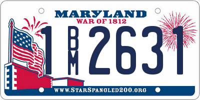 MD license plate 1BM2631